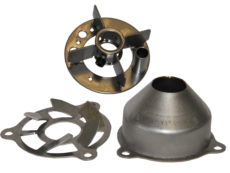 Grundträger mit Luftdüse und Drallgitter Grundträger mit Luftdüse und Drallgitter